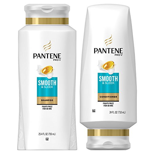 Pantene Argan Oil Shampoo 254 OZ and Conditioner 24 OZ for Dry Hair Smooth and Sleek Bundle Pack Packaging May Vary