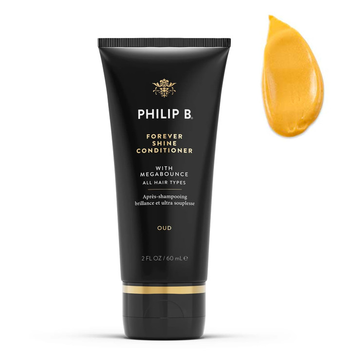 PHILIP B Forever Shine Hair Conditioner With Notes of Pure Oud 2 oz 60 ml With Megabounce Add Volume Shine for Days For