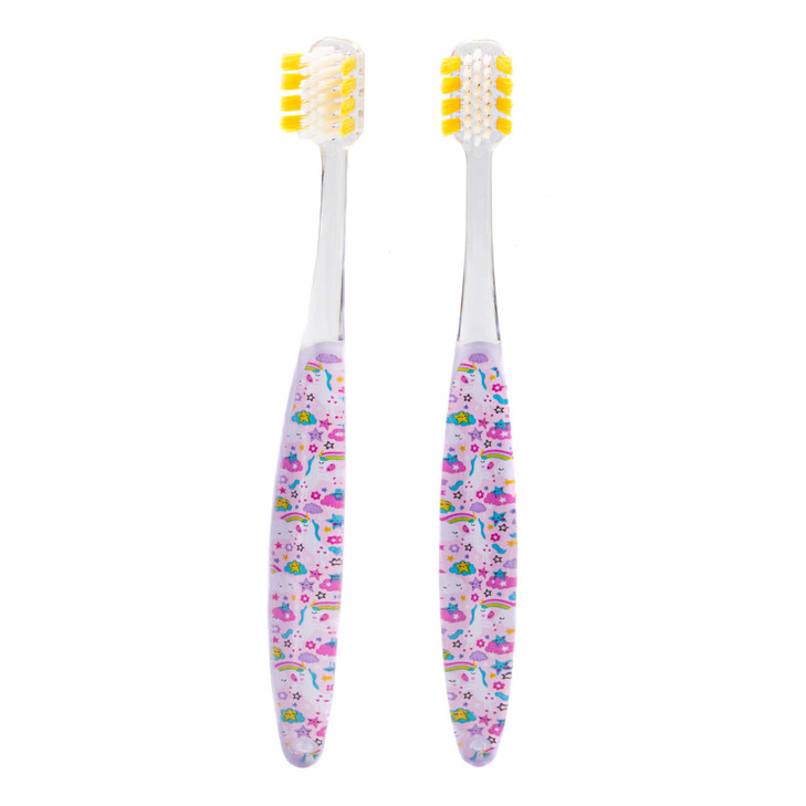 Ooak Kids Toothbrush, Tapered V++max Bristles, 2 Pack Unicorns