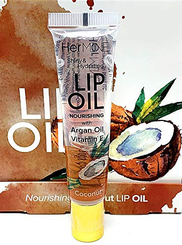 HerMINE Hydrating Lip Oil with Argan oil & Vitamin E Clear Long Lasting Nourishing Lip Oils Moisturizing Gel Multi-Packs Softening Clear Oil