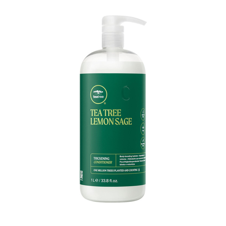 Tea Tree Lemon Sage Thickening Conditioner Builds Body Boosts Volume For Fine Hair 338 fl oz