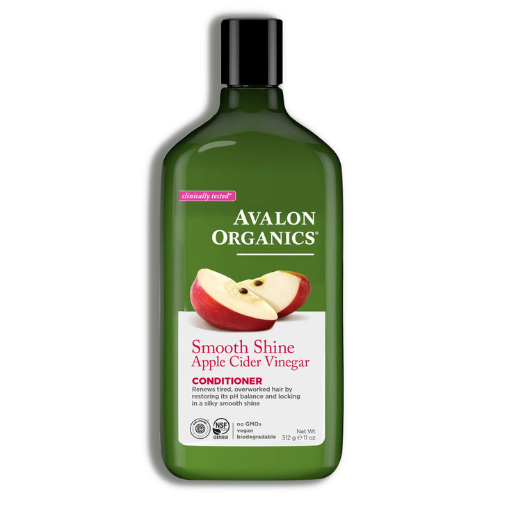 Avalon Organics Conditioner Smooth Shine Apple Cider Vinegar 11 Oz Pack of 6