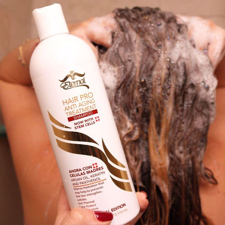 Eternal Spirit Beauty Pro Hair Treatment Bundle 16 oz Shampoo 16 oz Conditioner 8 oz Leavein Cream with Swiss Stem Cells