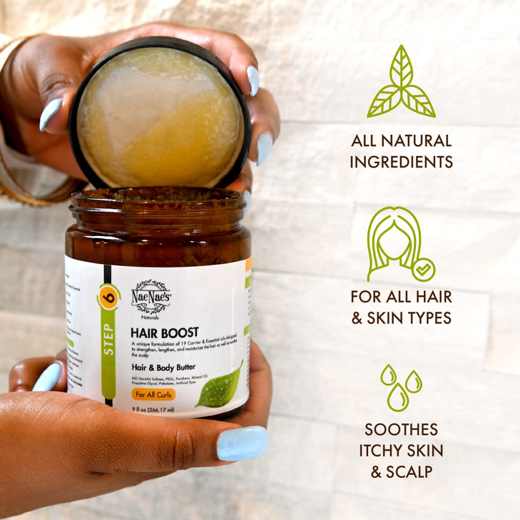 Nae Naes Hair Boost Handmade Hair Body Butter Conditioner Hair Thickening Treatment and Moisturizer with 19 Natural Ingr