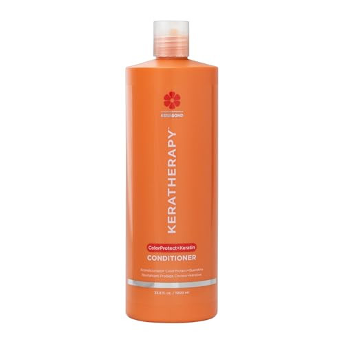 KERATHERAPY Keratin Infused Color Protect Conditioner 338 fl oz 1000 ml Gluten Free Color Protecting Conditioner for Col