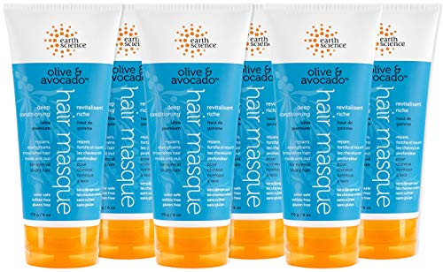 EARTH SCIENCE Olive Avocado Deep Conditioning Hair Masque For Normal to Dry Hair 6 pk 6 oz