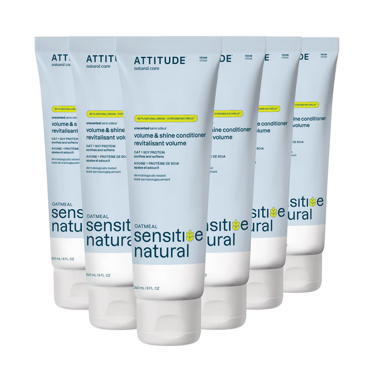 ATTITUDE Extra Gentle Hair Conditioner for Sensitive Dry Scalp Soothing Oat Naturally Derived Ingredients Dermatological