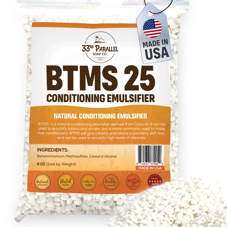 33RD PARALLEL BTMS 25 8 oz Conditioning Emulsifier Behentrimonium Methosulfate Cetearyl Alcohol Emulsifying Conditioner