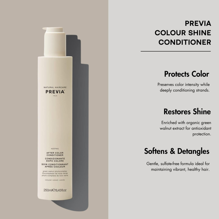 PREVIA Keeping Organic Green Walnut Colour Shine Coloured Hair Conditioner 250 ml