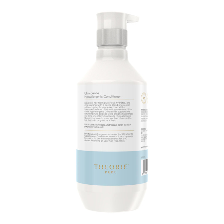 Theorie Pure Ultra Gentle Hypoallergenic Conditioner Plant Based Vegan Conditions Soothe Itchy Allergy Prone Skin Fragra
