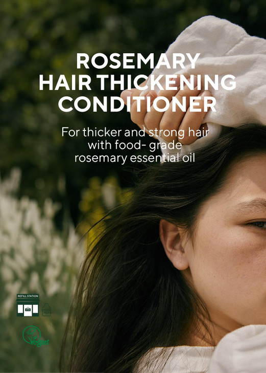 AROMATICA Rosemary Hair Thickening Conditioner Vegan Hair Conditioner for Damaged Hair and Dry Hair Moisturizing Conditi
