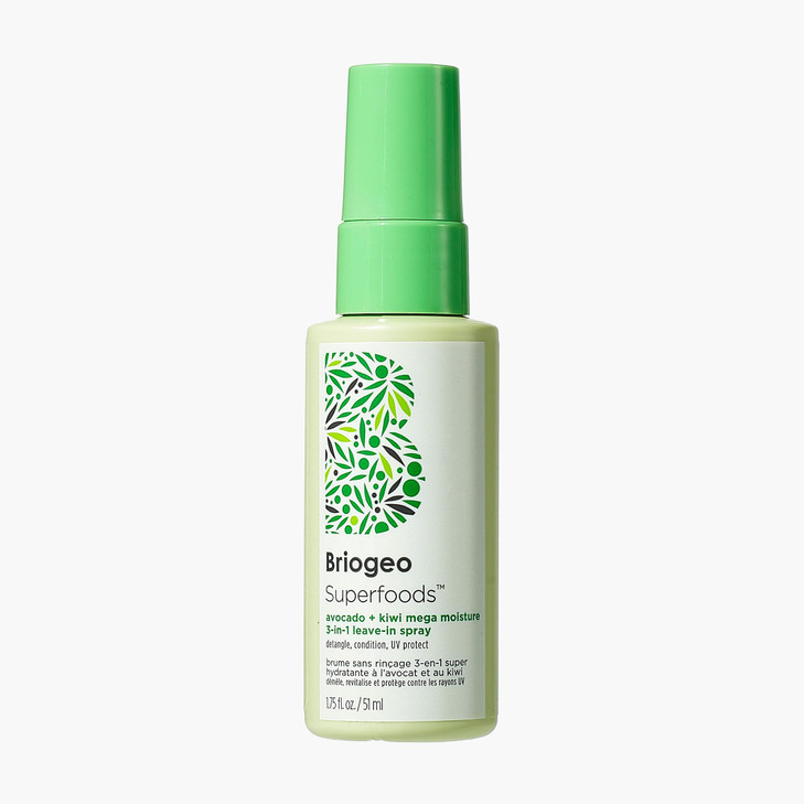 Briogeo Superfoods Avocado Kiwi Mega Moisture 3in1 LeaveIn Spray 3in1 Hair Moisturizer for Dry Damaged Hair Hair Detangl
