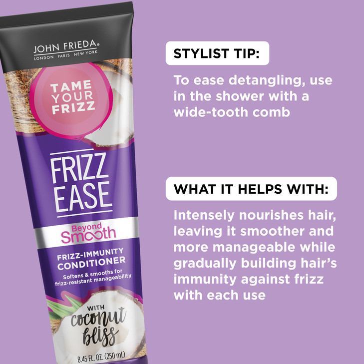 John Frieda Frizz Ease Beyond Smooth Conditioner AntiHumidity FrizzResistant Smooths Texture Cleanses Unmanageable Hair