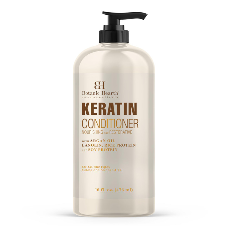 Botanic Hearth Keratin Conditioner with Argan Oil SulfateFree Hair Treatment for All Hair Types Normal Dry or Damaged Co