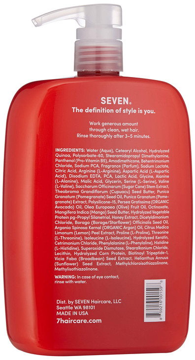 SEVEN Rinzu COLOR Conditioner Hair Care for ColorTreated Hair Sulfate Free Moisturizes Extends Color Retention with Arga