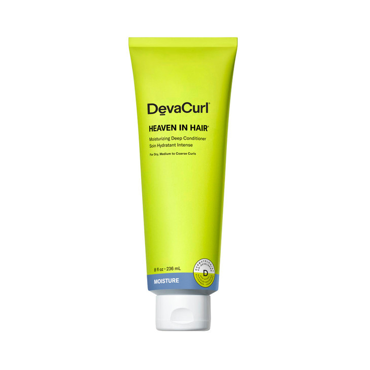 DevaCurl Heaven in Hair Moisturizing Deep Conditioner 8 oz Eases Detangling Nourishes and Soften Curls