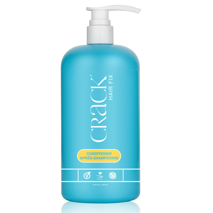 Crack HAIR FIX Conditioner with Pump Bottle Intense Hydration Frizz Control Strengthens Detangles Restores Shine Sulfate