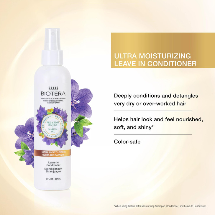 BIOTERA Ultra Moisturizing Leavein Conditioner Deeply Conditions Detangles Dry Damaged Coarse Hair Vegan Animal Test Fre
