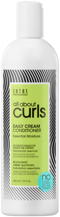 ALL ABOUT CURLS Daily Cream Conditioner Essential Moisture for All Curly Hair Types Strengthens 3X Resistance to Breakin