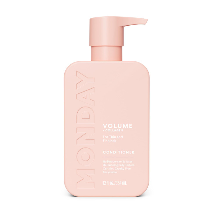 MONDAY HAIRCARE VOLUME Conditioner with Hydrolyzed Collagen Coconut Oil Shea Butter Macadamia Oil for Thin Fine Flat Hai
