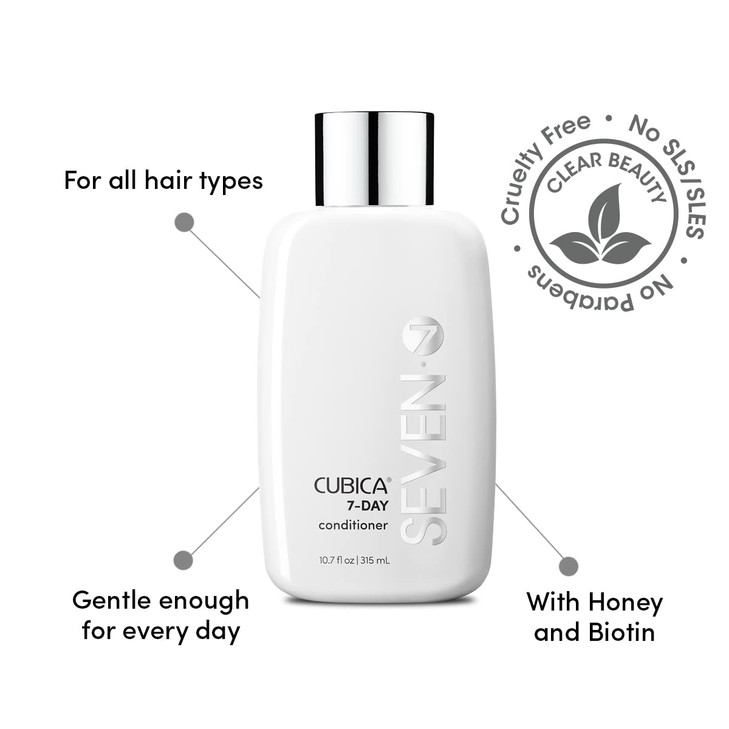 SEVEN Haircare Cubica 7DAY Conditioner for Women Men Detangle and Moisturize Hair Sulfate Paraben Free Cruelty Free with