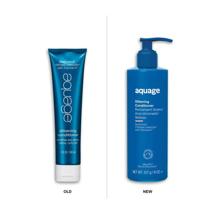 AQUAGE SeaExtend Silkening Conditioner Improves Manageability and Prepares Hair for Sleek Smooth Styling with FrizzFree