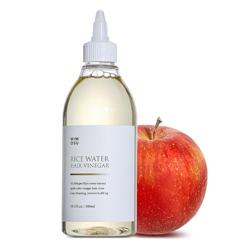 mimosu Apple Cider Vinegar Hair Rinse with Rice Water 10floz Hair Growth Cleansing Conditioner Gentle Scalp Cleanser for