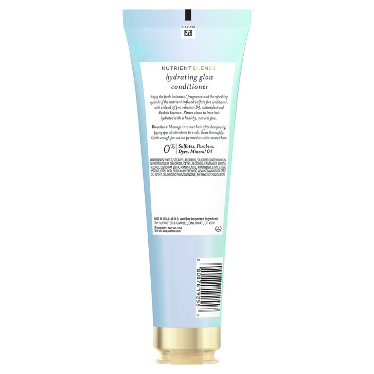Pantene Sulfate Free Conditioner Hydrates Dry Damaged Hair Nutrient Blends with Baobab Essence Safe for Color Treated Ha
