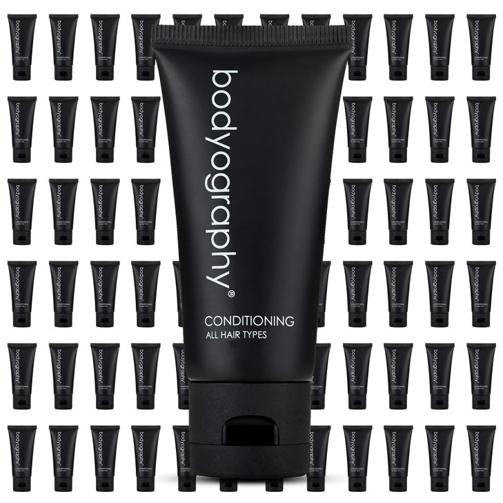 World Amenities Bodyography Bulk Conditioner 50 Count 14oz Lavender Peppermint Mini Travel Size Toiletries 100 Recyclabl