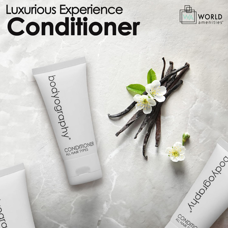 World Amenities Bodyography Blanc Bulk Conditioner 50 Count14oz Vanilla White Tea Mini Travel Size Toiletries 100 Recycl