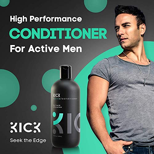 Kick Mens Conditioner Tea Tree and Peppermint for Hair Loss Proven High Performance ProNourishing Mens Natural Anti Dand