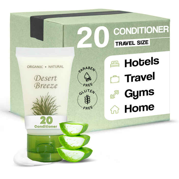 Travel Size Hotel Conditioner 20 Count 1 oz Bottles Guest Amenities for Vacation Rentals and Short Term Rentals Paraben