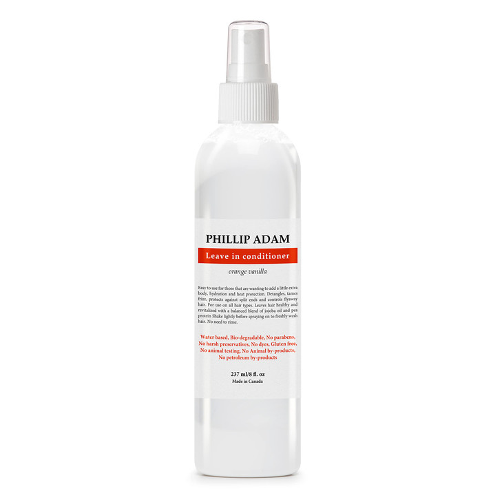 Phillip Adam Orange Vanilla Leave In Conditioner For All Types of Hair Hydrates Detangles Reduces Frizz All Natural Base