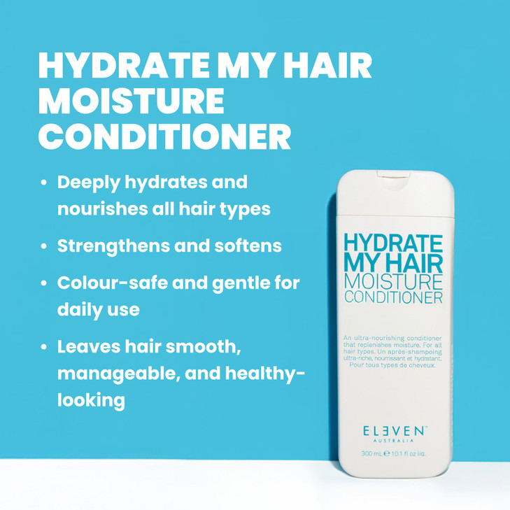 ELEVEN AUSTRALIA Hydrate My Hair Moisturizing Conditioner for Women Men Hydrating Conditioner for Dry Damaged Hair Resto