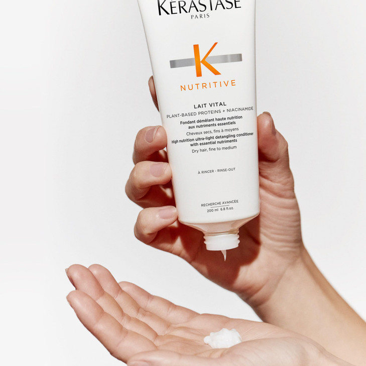 KRASTASE Nutritive Lait Vital Hydrating Conditioner Adds Moisture Shine and Nourishment Smoothing and Softening with Pla