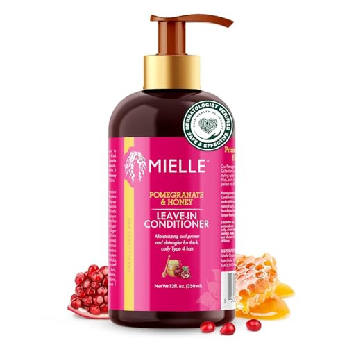 Mielle Organics Pomegranate Honey Leave In Conditioner for Curly Hair Moisturizing Detangler Curly Hair Treatment to Hel