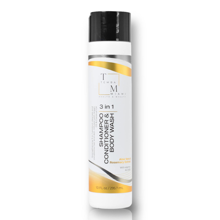 TEMBA MIAMI 3 in 1 SHAMPOOCONDITIONERBODY WASH with ALOE VERA ARGAN COCONUT OIL ROSEMARY EXTRACT CAMELLIA Leaf Extract 1