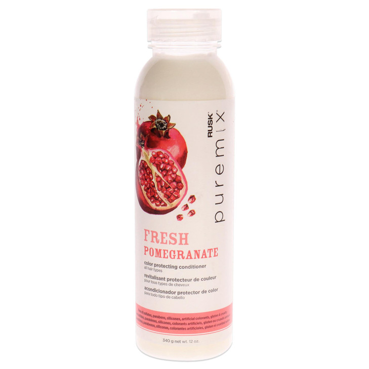 RUSK Puremix Fresh Pomegranate Color Protecting Conditioner for All Hair Types Prolong Color Radiancy and Shine Reduces