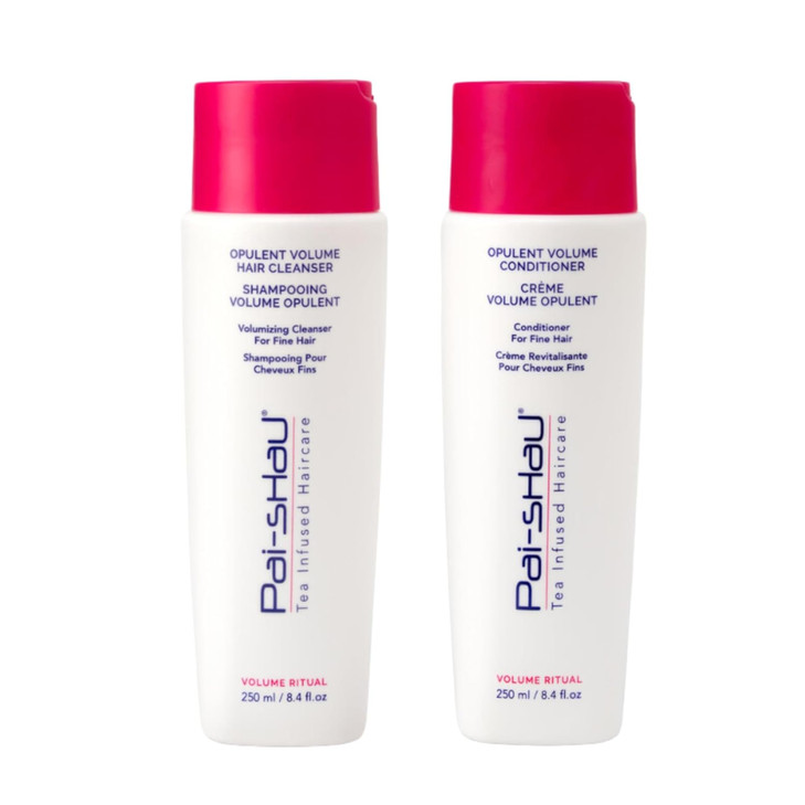 PaiShau Opulent Volume Cleanser and Conditioner Duo Set Volumizing Cleanser and Conditioner for Thin Hair Provides Impro