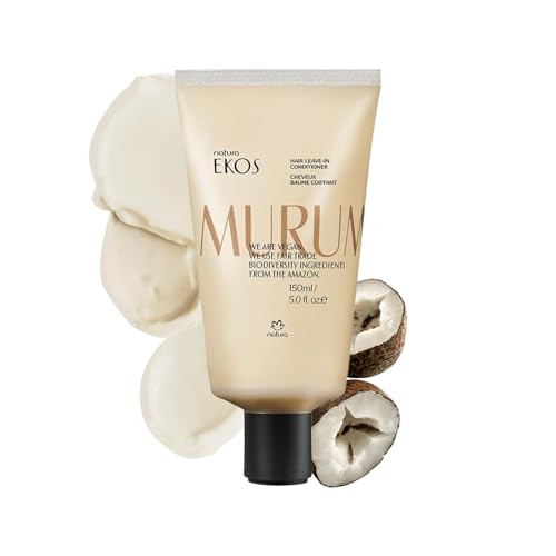 Natura Murumuru Hair LeaveIn Conditioner 15 oz Unisex For Frizzy Hair Repairs Split Ends Reduces Frizz Detangles Vegan
