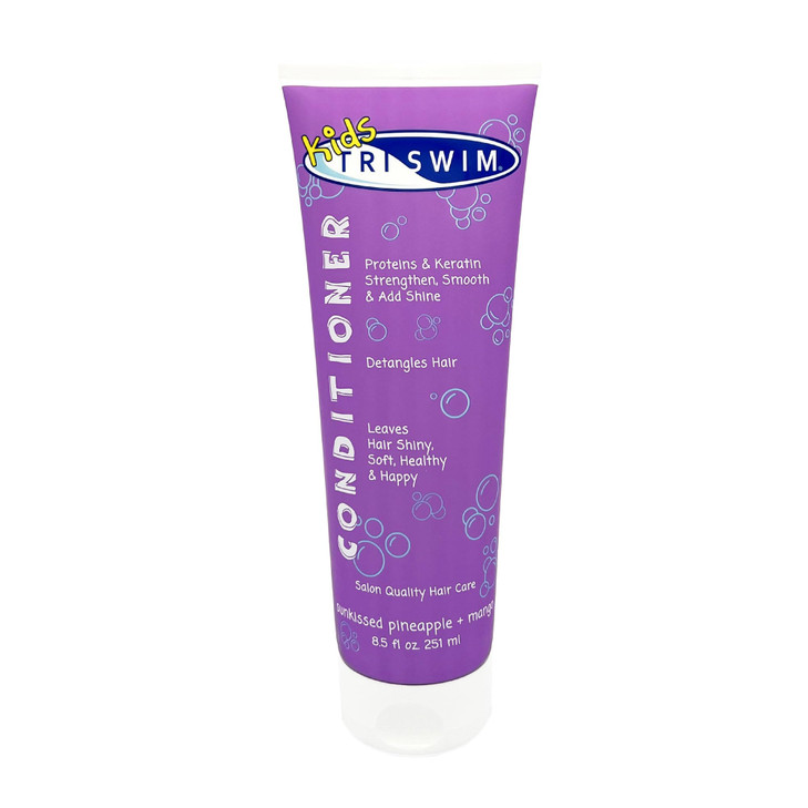 TRISWIM Kids Swim Conditioner 85oz Strengthens Moisturizes Detangles Leaves Hair Hydrated Shiny Smooth Lightweight Formu
