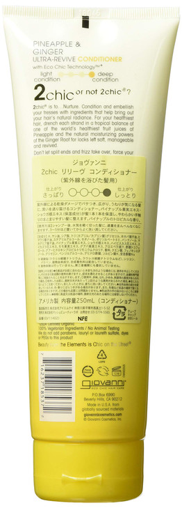 GIOVANNI 2chic UltraRevive Conditioner Moisturizing Conditioner with Pineapple Ginger Coconut Guava Aloe Vera Helps Dry