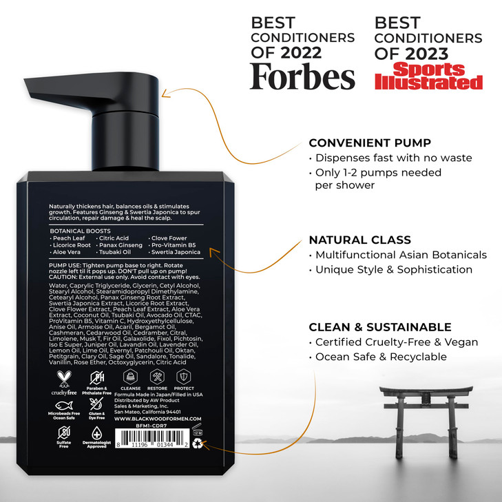 BLACKWOOD FOR MEN Active Man Daily Conditioner Mens Thickening Conditioner for Hair Loss Dandruff Deep Treatment for Shi