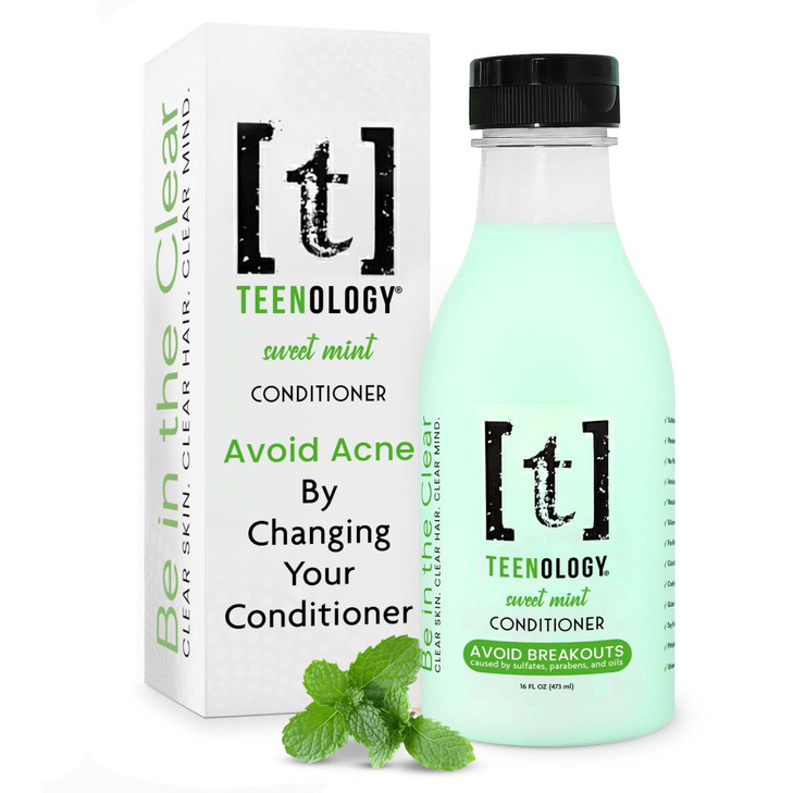 Teenology Teen Conditioner Avoid Acne Breakouts NonComedogenic For Dry Oily Scalps Sulfate Paraben Free Natural Botanica