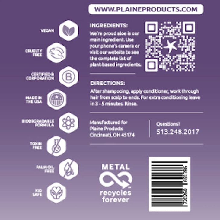 Plaine Products EcoFriendly Conditioner Citrus Lavender SulfateParabenPhthalate Free 16 oz Refill Bottle No Pump