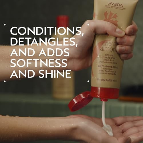 Aveda Cherry Almond Softening Conditioner for Normal to Dry Hair 98 Naturally Derived with Coconut Oil Shea Butter Silic