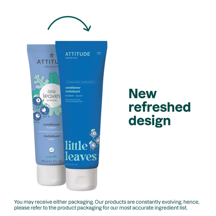 ATTITUDE Hair Conditioner for Kids Dermatologically Tested Products Plant and MineralBased Detangler Vegan Blueberry 8 F