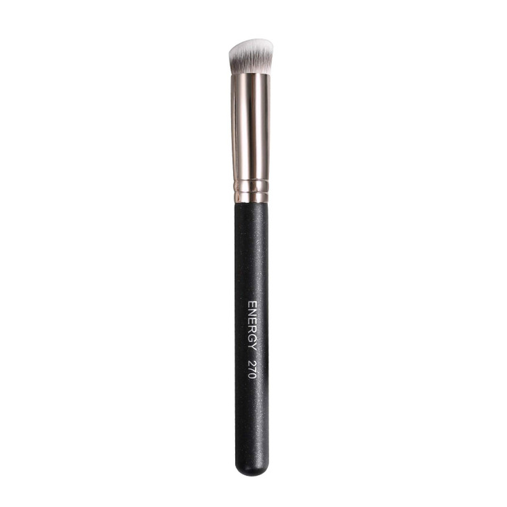 ENERGY Concealer Brush Under Eye Mini Angled Flat Top Kabuki Nose Contour Brush for Concealing Blending Setting Buffing with Powder Liquid Cream Cosm