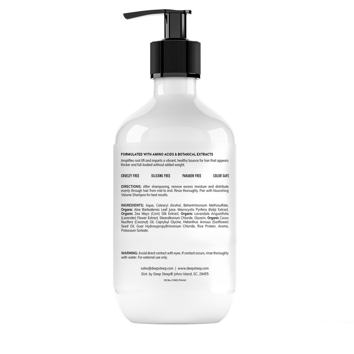 Deep Steep Nourishing Volume Conditioner 17 oz Lightweight Conditioner with Aloe Vera Coconut Oil Lavender Rice Protein