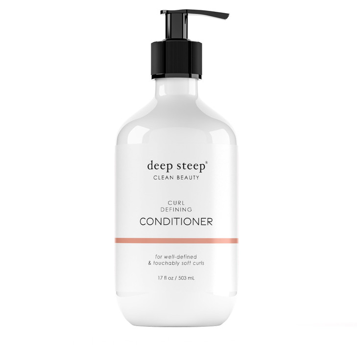 Deep Steep Curl Defining Conditioner 17 oz Nourishing Conditioner with Shea Butter Aloe Vera Rice Protein Peppermint Oil